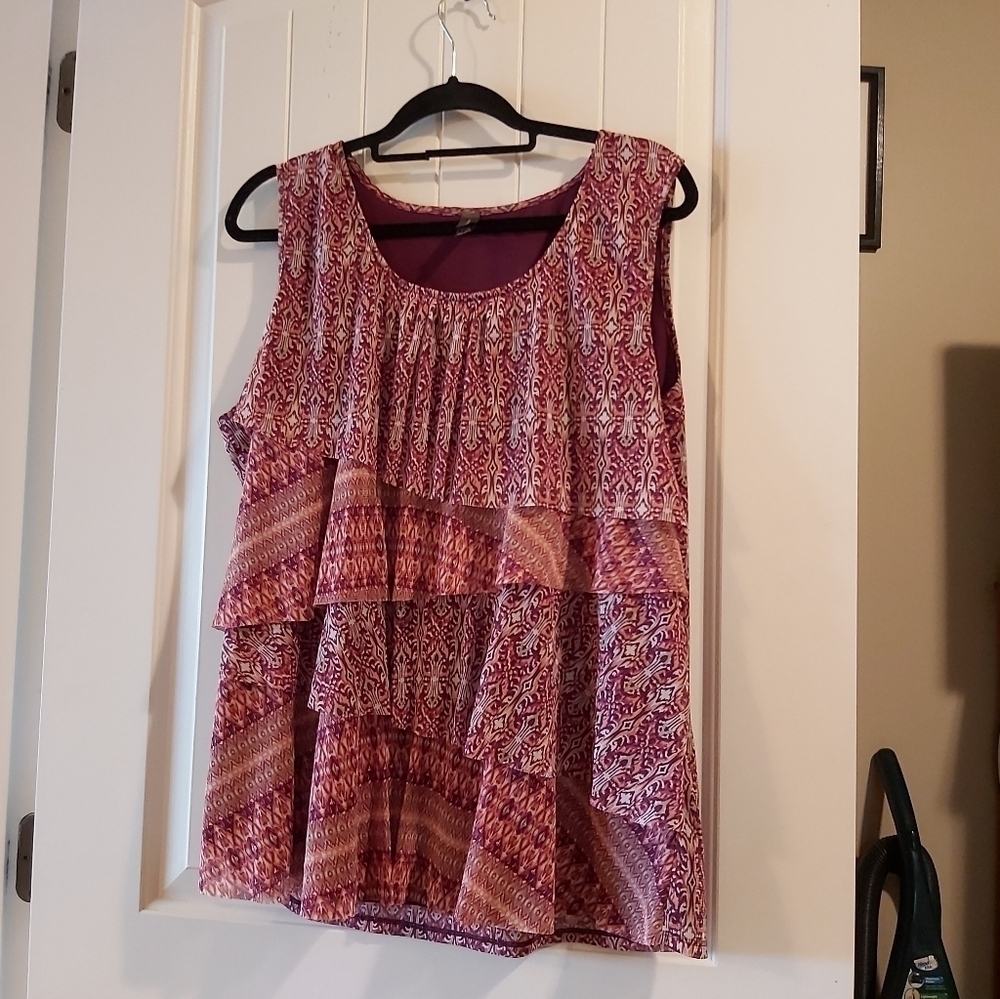 NEW PLUS SIZE RUFFLE TOP/B1 - Picture 2 of 6